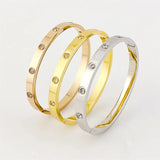Stainless Steel Full CZ Crystal Bracelet for Couple