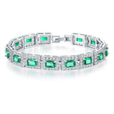 Heart Lab Diamond Bangle Bracelet 14K Engagement Wedding Bracelets
