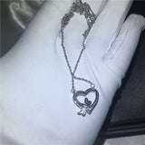 Heart Honeybee Pendant 925 Sterling Silver Wedding Pendant