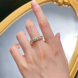 Eternity Lab Diamond Ring 925 Sterling Silver Engagement Wedding Rings