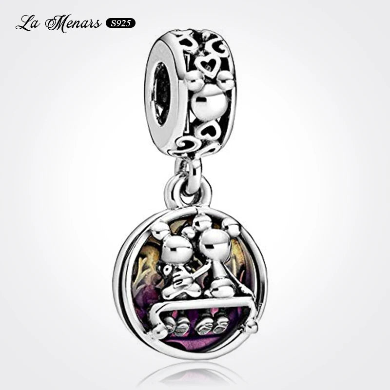 Mouse Bead Charms 100% SSilver Plated for Bracelets Jewelry DIY