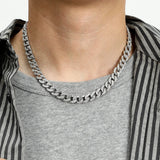 Men's 9mm Cuban Hip Hop Chain Necklace Decor