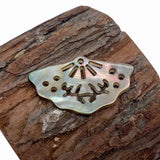 Vintage Seawater Shell Fan-shaped Pendant Necklace