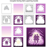 Swing Cutting Dies Trees Stencil Template Love Die Cuts Mental Cutting DIY