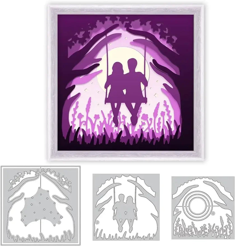 Swing Cutting Dies Trees Stencil Template Love Die Cuts Mental Cutting DIY