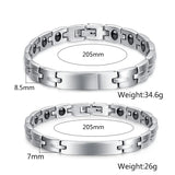 Titanium Steel Magnetic Health Care Bracelets Stone Jewelry