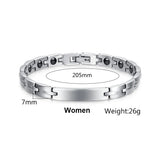 Titanium Steel Magnetic Health Care Bracelets Stone Jewelry