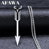 Loving Arrow Pendant Necklace Stainless Steel Couple Chain Necklaces