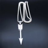Loving Arrow Pendant Necklace Stainless Steel Couple Chain Necklaces