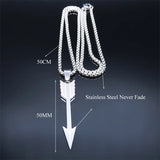 Loving Arrow Pendant Necklace Stainless Steel Couple Chain Necklaces