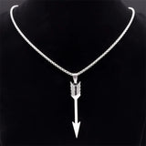 Loving Arrow Pendant Necklace Stainless Steel Couple Chain Necklaces