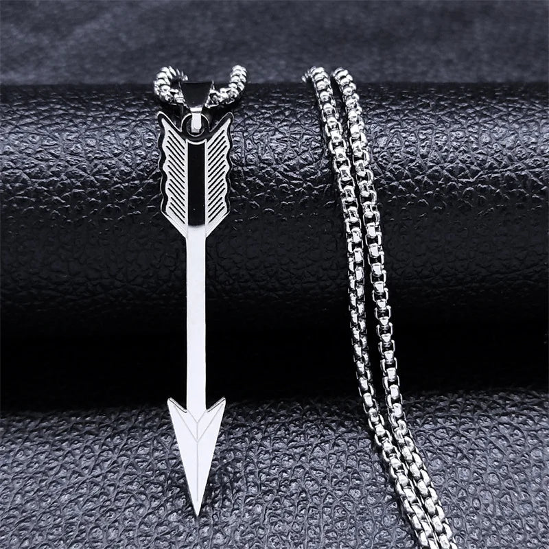 Loving Arrow Pendant Necklace Stainless Steel Couple Chain Necklaces