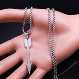Loving Arrow Pendant Necklace Stainless Steel Couple Chain Necklaces