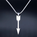 Loving Arrow Pendant Necklace Stainless Steel Couple Chain Necklaces