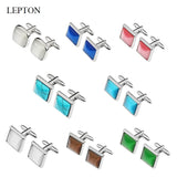 8 Style Stone Cufflinks for Mens Shirt Cuffs - Cat Eye Stone Cufflinks