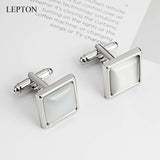 8 Style Stone Cufflinks for Mens Shirt Cuffs - Cat Eye Stone Cufflinks