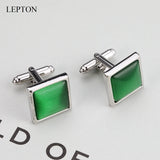 8 Style Stone Cufflinks for Mens Shirt Cuffs - Cat Eye Stone Cufflinks