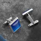 8 Style Stone Cufflinks for Mens Shirt Cuffs - Cat Eye Stone Cufflinks