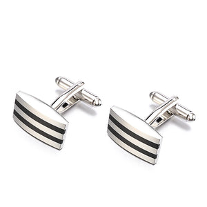 Enamel Cufflinks Men Business Party High Square Enamel Cuff links Wedding Groom