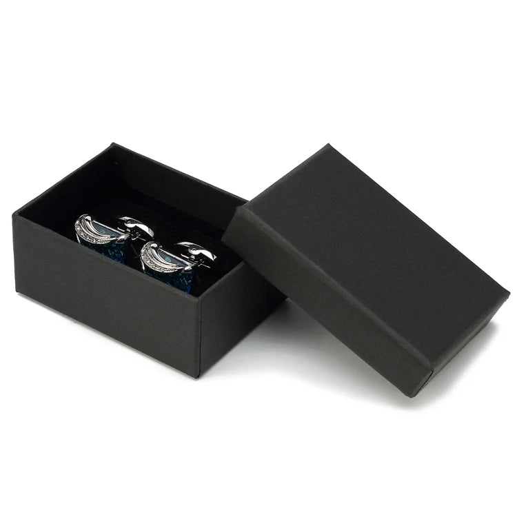 Men's Lepton Crystal Cufflinks Shirt Cuff Links Relojes Gemelos
