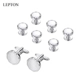 Mother of Pearl Cufflinks Tuxedo Studs Set