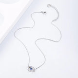 Evil Eye Rhinestone Choker Necklace Stainless Steel Jewelry Gift