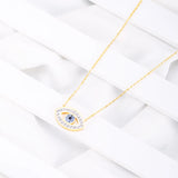 Evil Eye Rhinestone Choker Necklace Stainless Steel Jewelry Gift