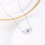 Evil Eye Rhinestone Choker Necklace Stainless Steel Jewelry Gift