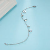 Lucktune Stainless Steel Anklets for Women Heart Tassel