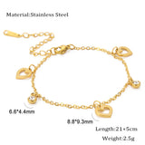 Lucktune Stainless Steel Anklets for Women Heart Tassel