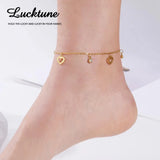 Lucktune Stainless Steel Anklets for Women Heart Tassel