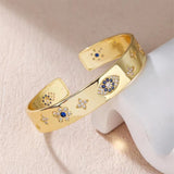 Colorful Evil Eye Bracelet 18K CZ for Women Adjustable Jewelry