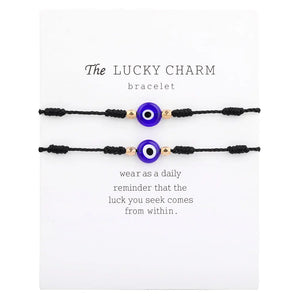 Lucky 7 Knots Eye Bead Bracelet Adjustable Red String Thread Bracelet