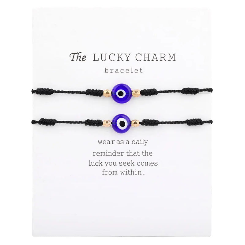 Lucky 7 Knots Eye Bead Bracelet Adjustable Red String Thread Bracelet