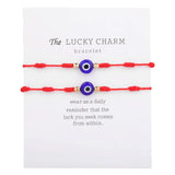 Lucky 7 Knots Eye Bead Bracelet Adjustable Red String Thread Bracelet