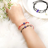 Lucky 7 Knots Eye Bead Bracelet Adjustable Red String Thread Bracelet