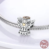 Silver Guardian Angel Wings Charm for Bracelet Bangle DIY Jewelry Making