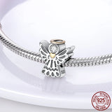 Silver Guardian Angel Wings Charm for Bracelet Bangle DIY Jewelry Making