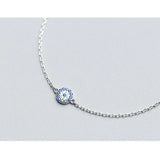 Evil Eye Bracelet 925 Silver Chain Girls Gift Charms Turkey CZ Jewelry