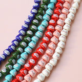 Lucky Cat Ceramic Kitten Head Hand-painted Mini Beads DIY Jewelry
