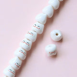 Lucky Cat Ceramic Kitten Head Hand-painted Mini Beads DIY Jewelry