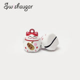 Lucky Cat Enamel Animal Bell Charms - Jingle Bell Pendants for Pets