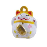 Lucky Cat Enamel Animal Bell Charms - Jingle Bell Pendants for Pets