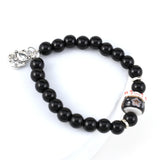 Lucky Cat Adjustable Bracelet 8mm Natural Stone High for Women Girls