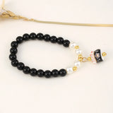 Lucky Cat Adjustable Bracelet 8mm Natural Stone High for Women Girls