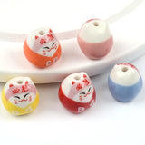Lucky Cat Ceramic Beads Bracelet Bangles Ceramic Bracelets 15x16mm