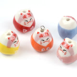 Lucky Cat Ceramic Beads Bracelet Bangles Ceramic Bracelets 15x16mm