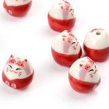 Lucky Cat Ceramic Beads Bracelet Bangles Ceramic Bracelets 15x16mm