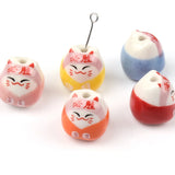 Lucky Cat Ceramic Beads Bracelet Bangles Ceramic Bracelets 15x16mm