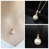 Lucky Charm Pearl Perfume Vial Necklace Wishing Bottle Pendant